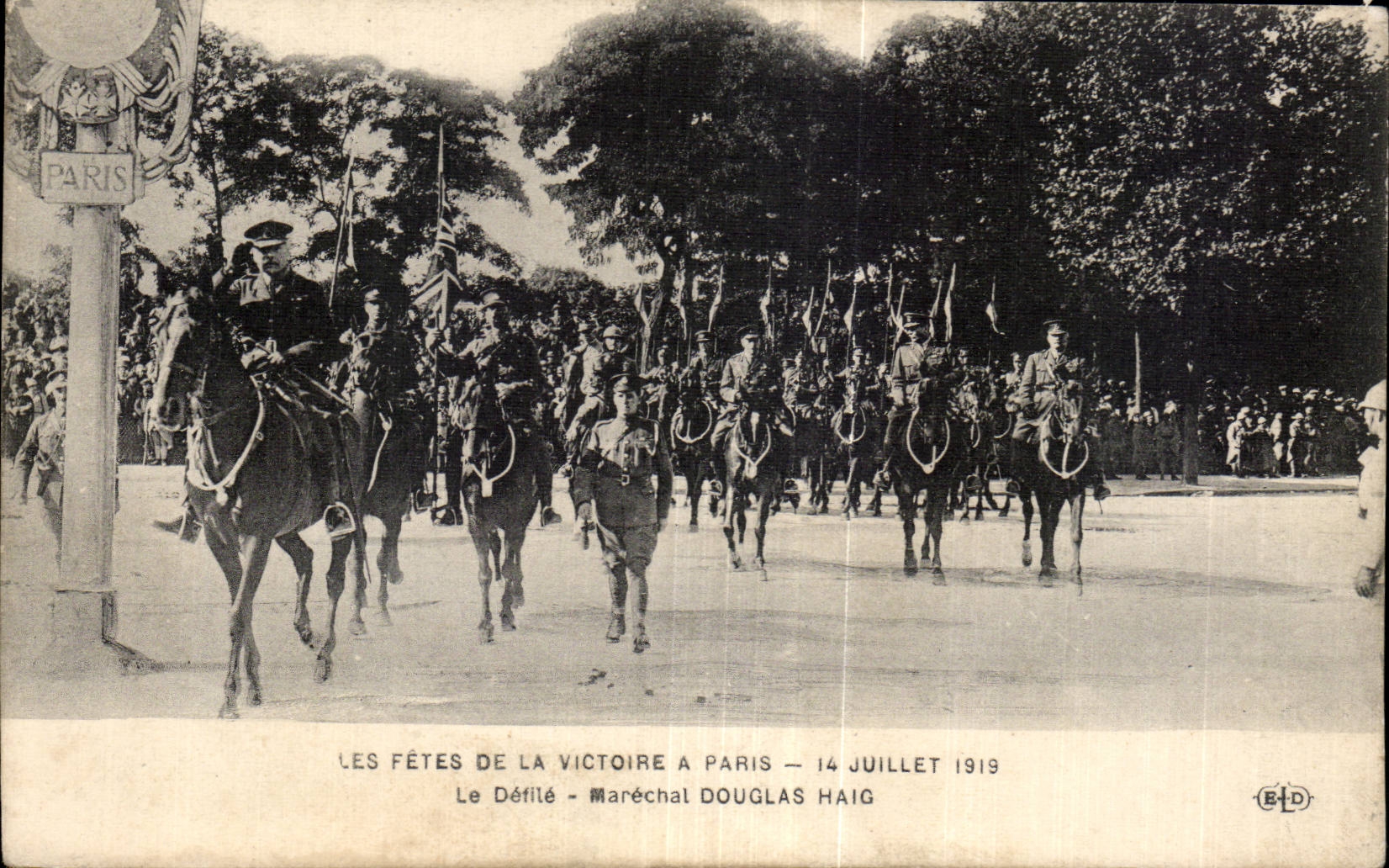 CPA Militaria July 14th 1919 the procession Douglas Marshal Haig