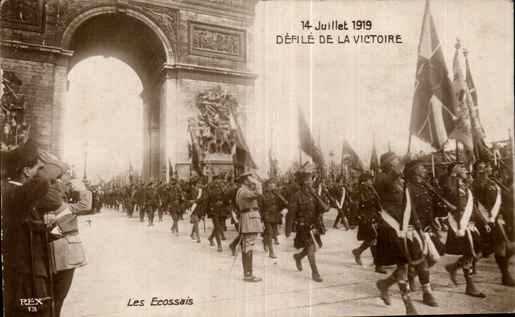 CPA Militaria July 14th 1919 the procession of the victory the Scot