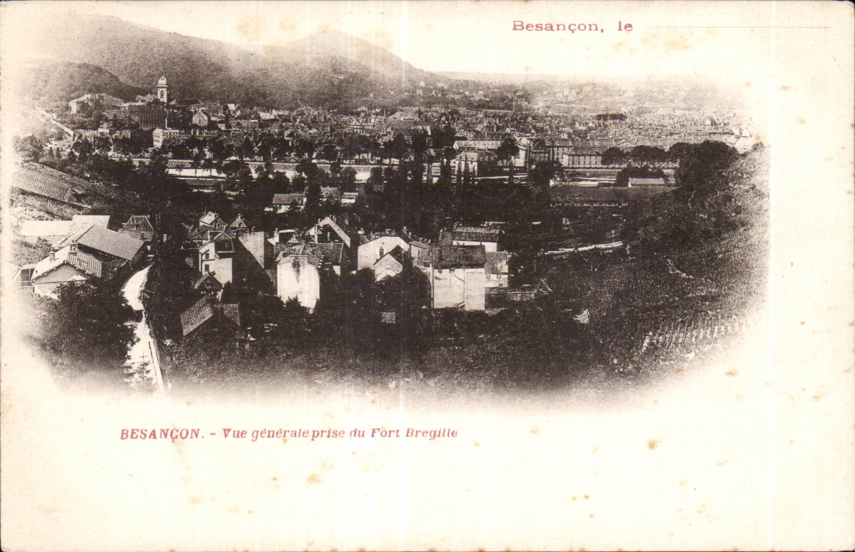 CPA Besancon Vue generale prise du fort Bregille 