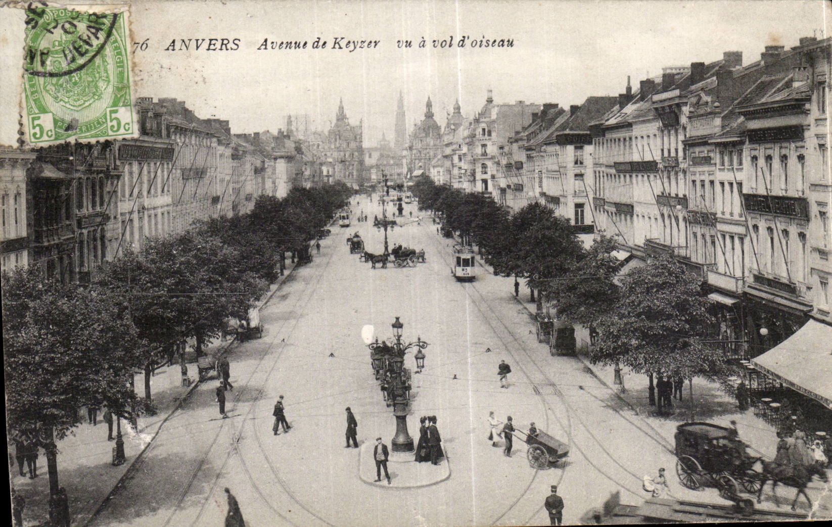 La avenida de CPA Belgica Amberes de Keyser que considera tiene pAjaro del vuelo