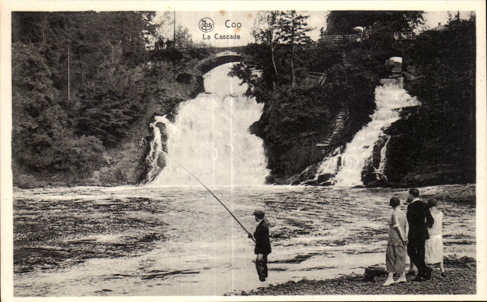CPA Belgique Coo Cascade Pecheur 