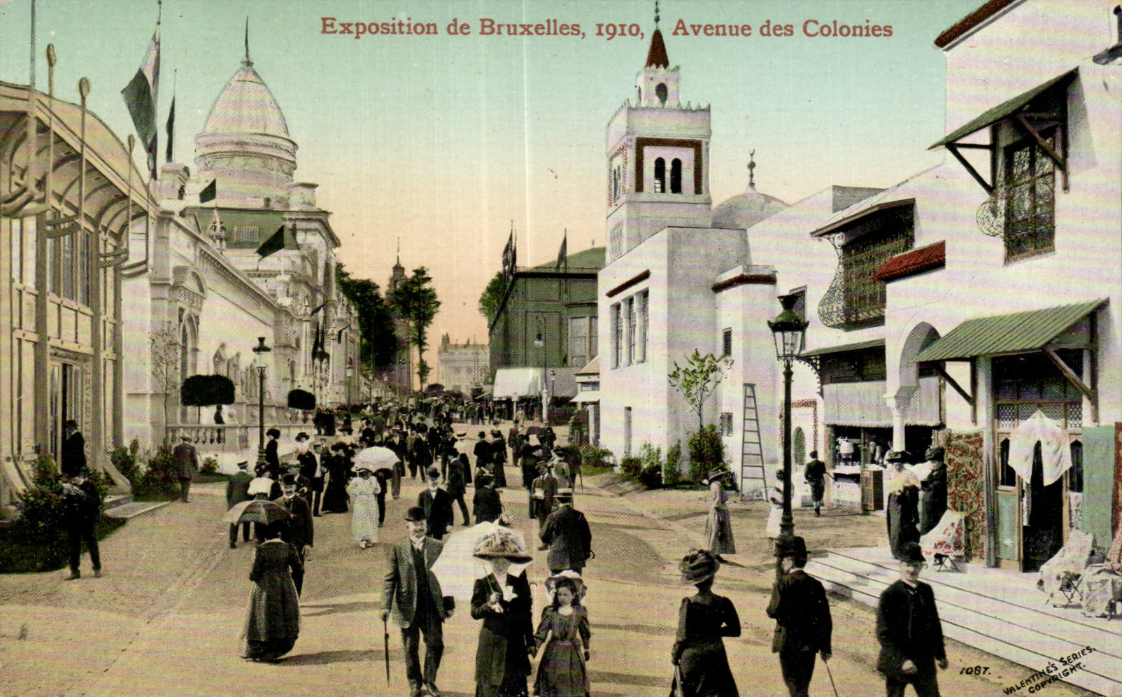 CPA Belgium Brussels Fair 1910 Avenue des colonies