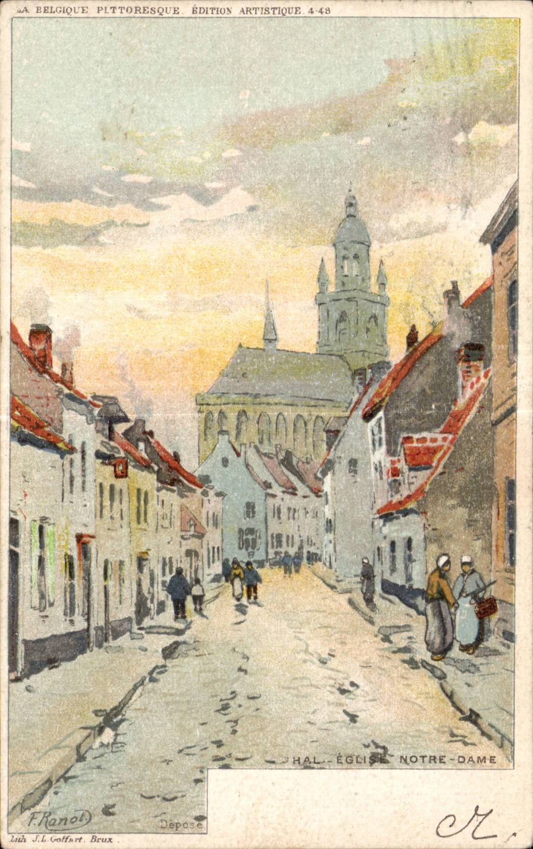 CPA Belgium Hall Notre Dame Church