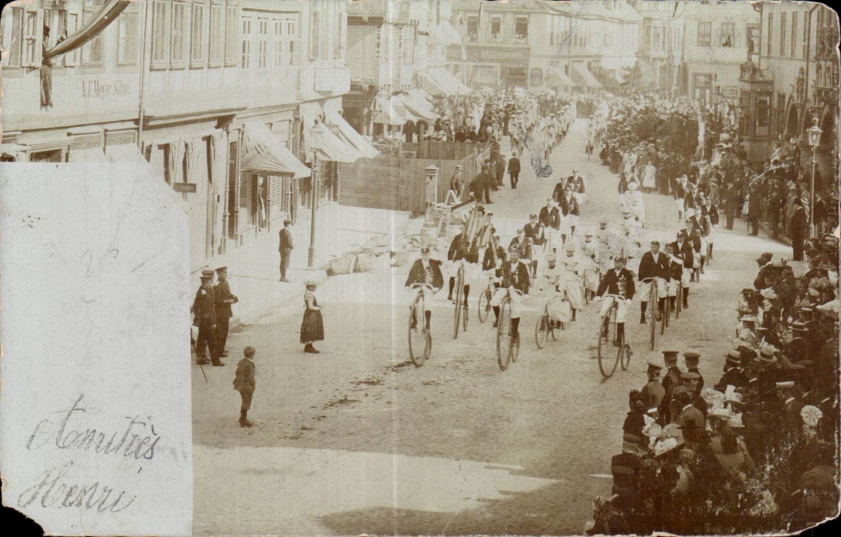 CARTE PHOTO Paris Cyclistes Velo Cycle 
