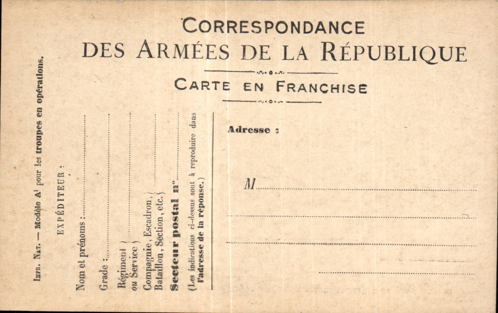 Military chart of Frankness New Correspondence of the Militaria armies