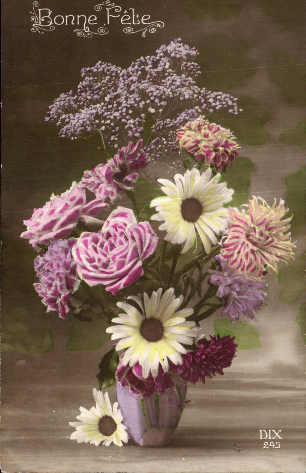 Fleurs Bonne Fete - CPA 