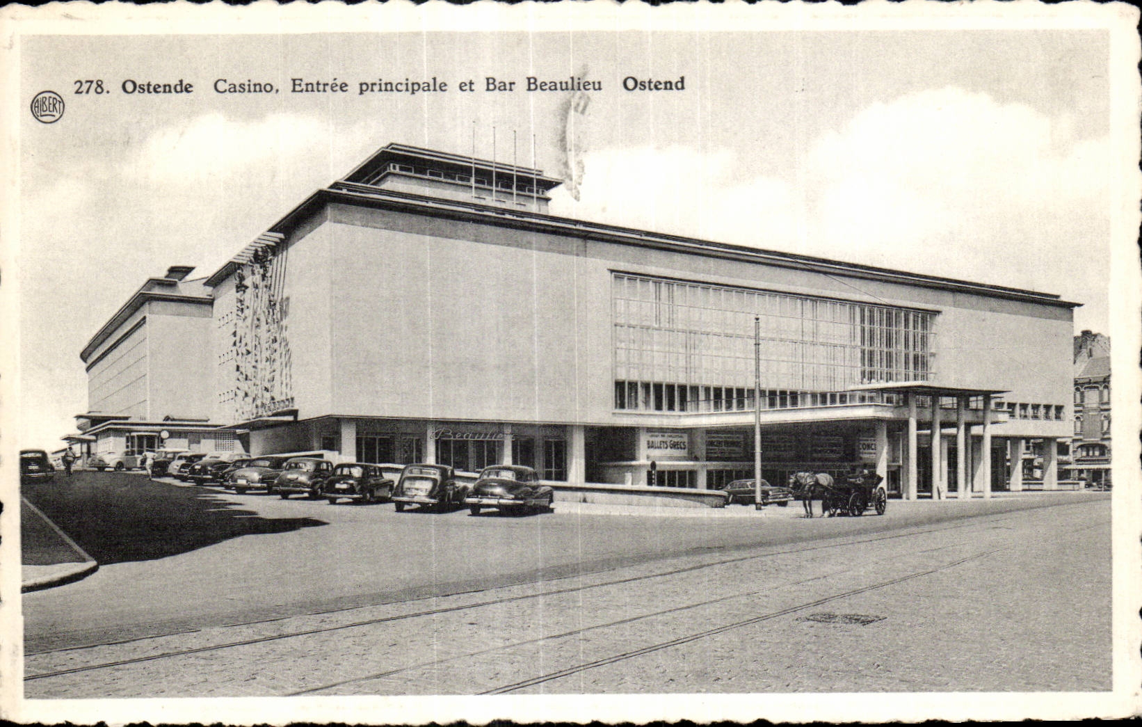 Belgium - Belgium - Belgien - Ostend - Casino - Main entrance and Bar Beaulieu - CPA