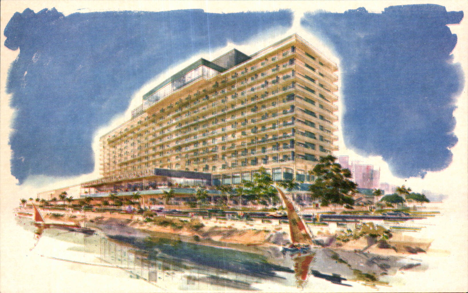 CPSM Egypte Egypt Cairo Le Caire A Hilton Hotel