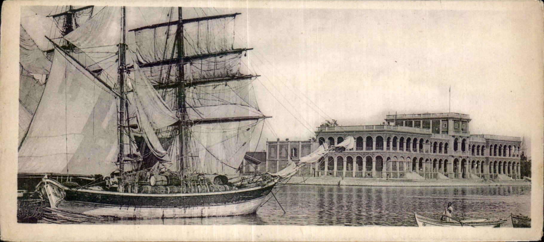 CPA Egipto Egipto Port Saïd Bueraux maritimo