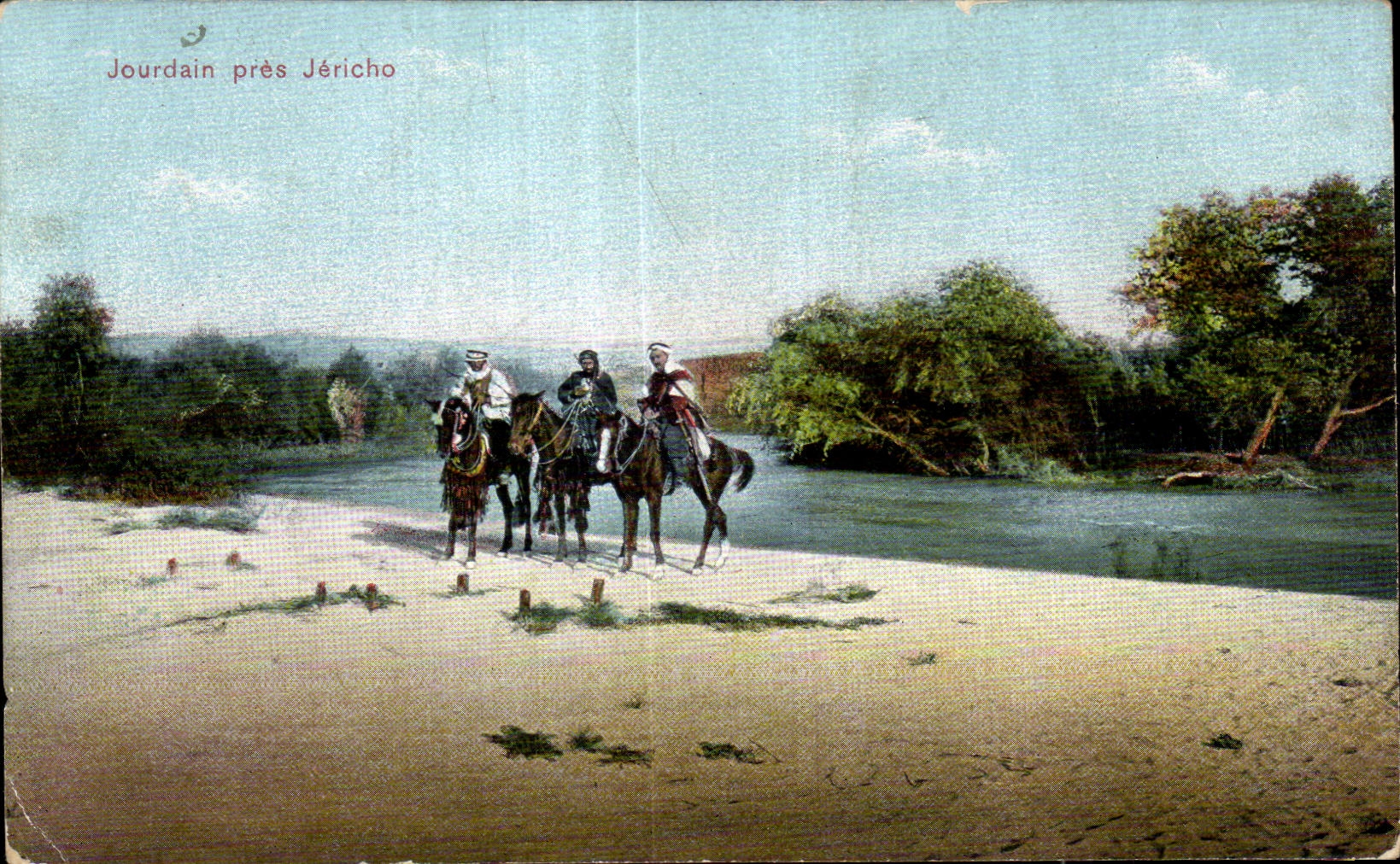 CPA Egipto Egipto el caballo cercano del caballo de Jordania Jericho