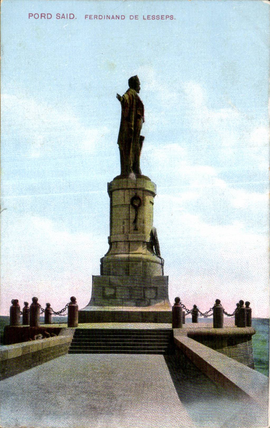 CPA Egipto Egipto Port Saïd Fernando de Lesseps