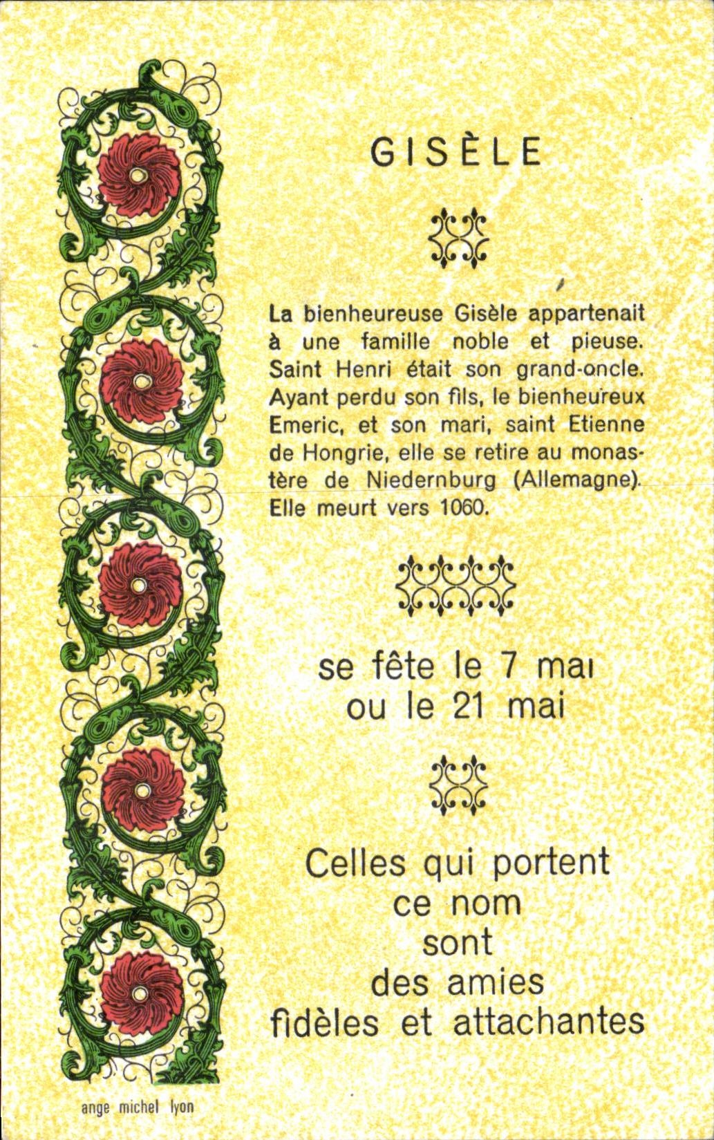 CPA Fantaisie Gisele celebrates on May 7th or on May 21st