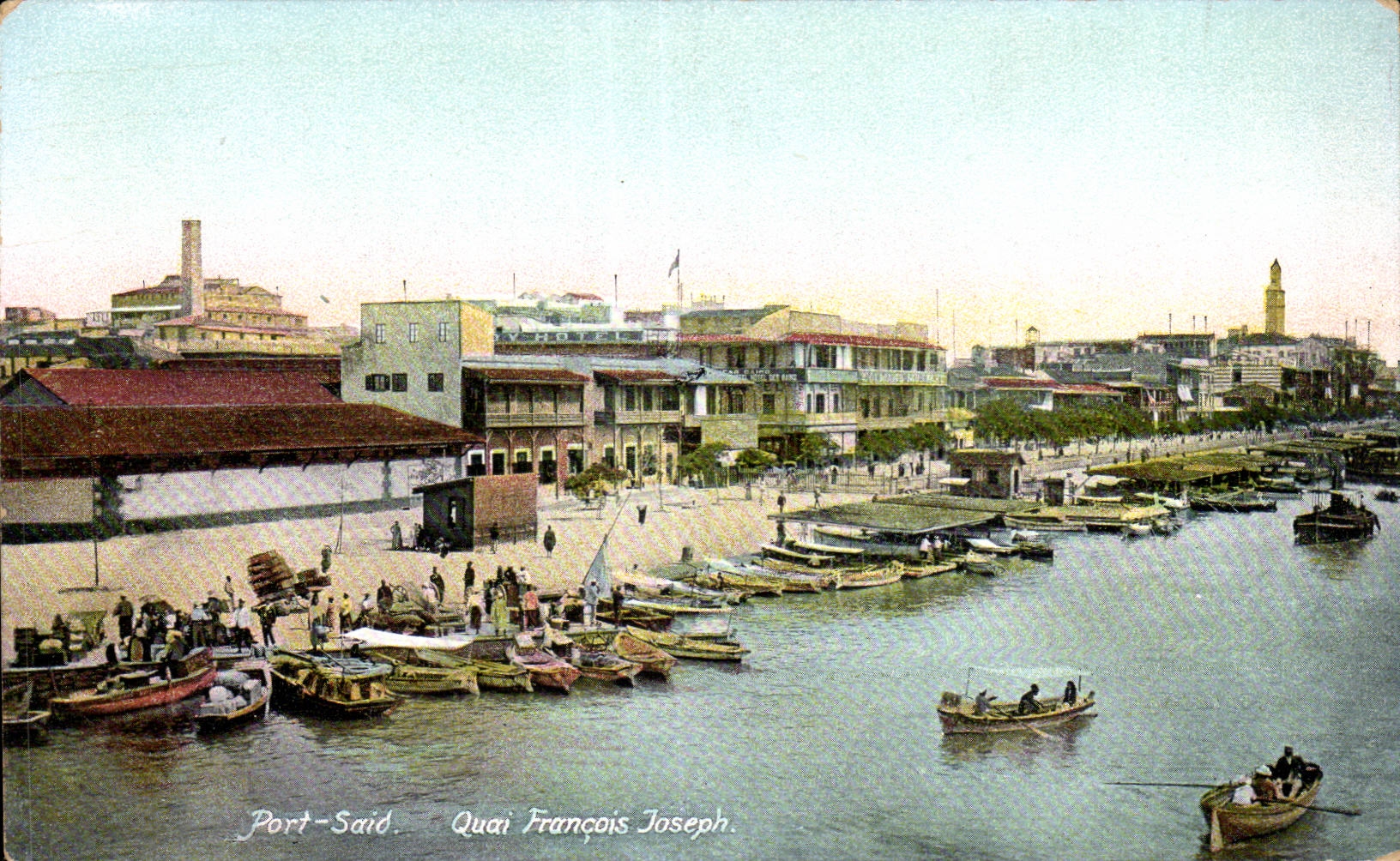 CPA Egipto Egipto Port Saïd Quay Francois Jose