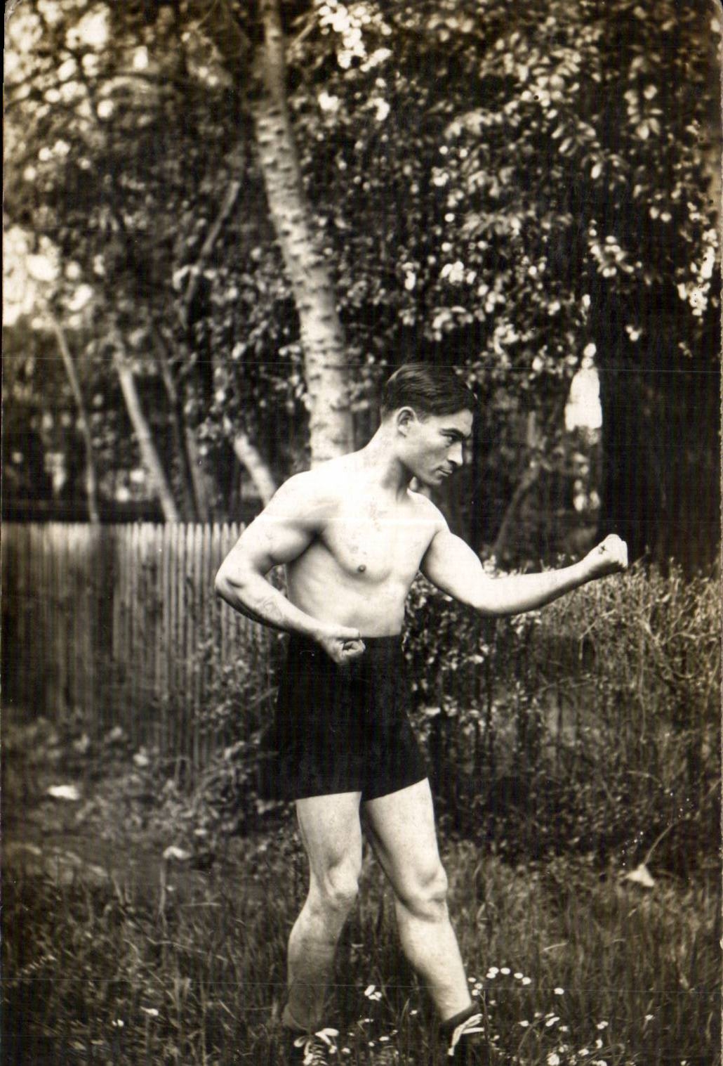 CARTE PHOTO Sport Boxe Boxing Boxeur a Rochefort 