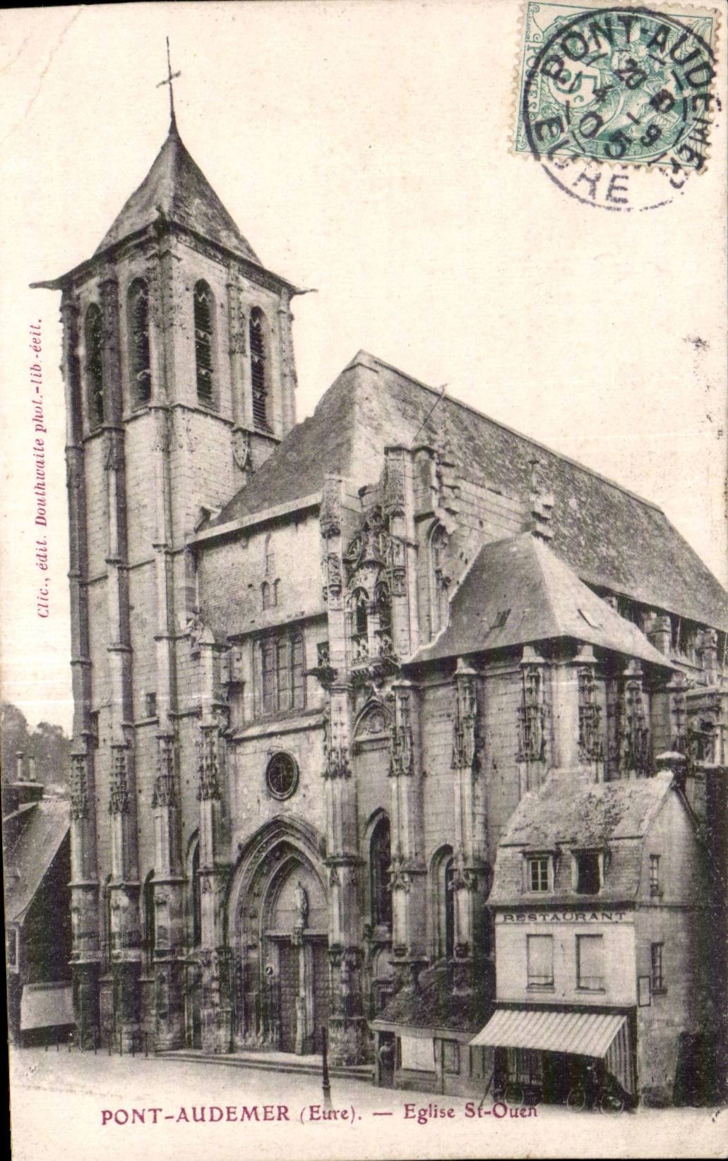 CPA Bridge Audemer Church St Ouen