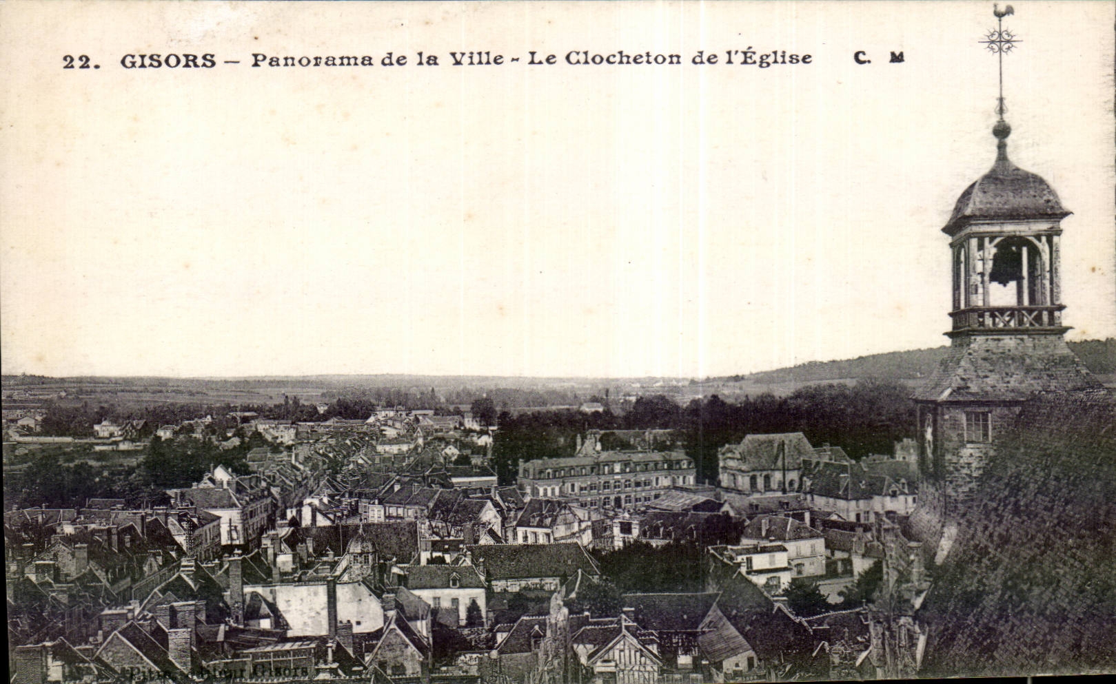Gisors - panorama de la ciudad - CPA