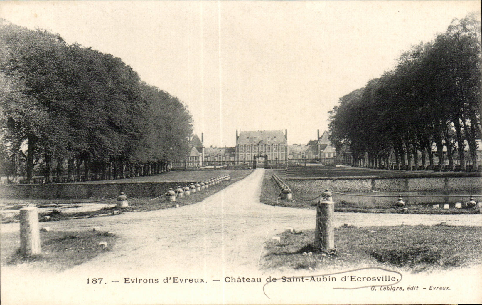 Castillo de los alrededores de CPA Evreux del santo Aubin Ecrosville