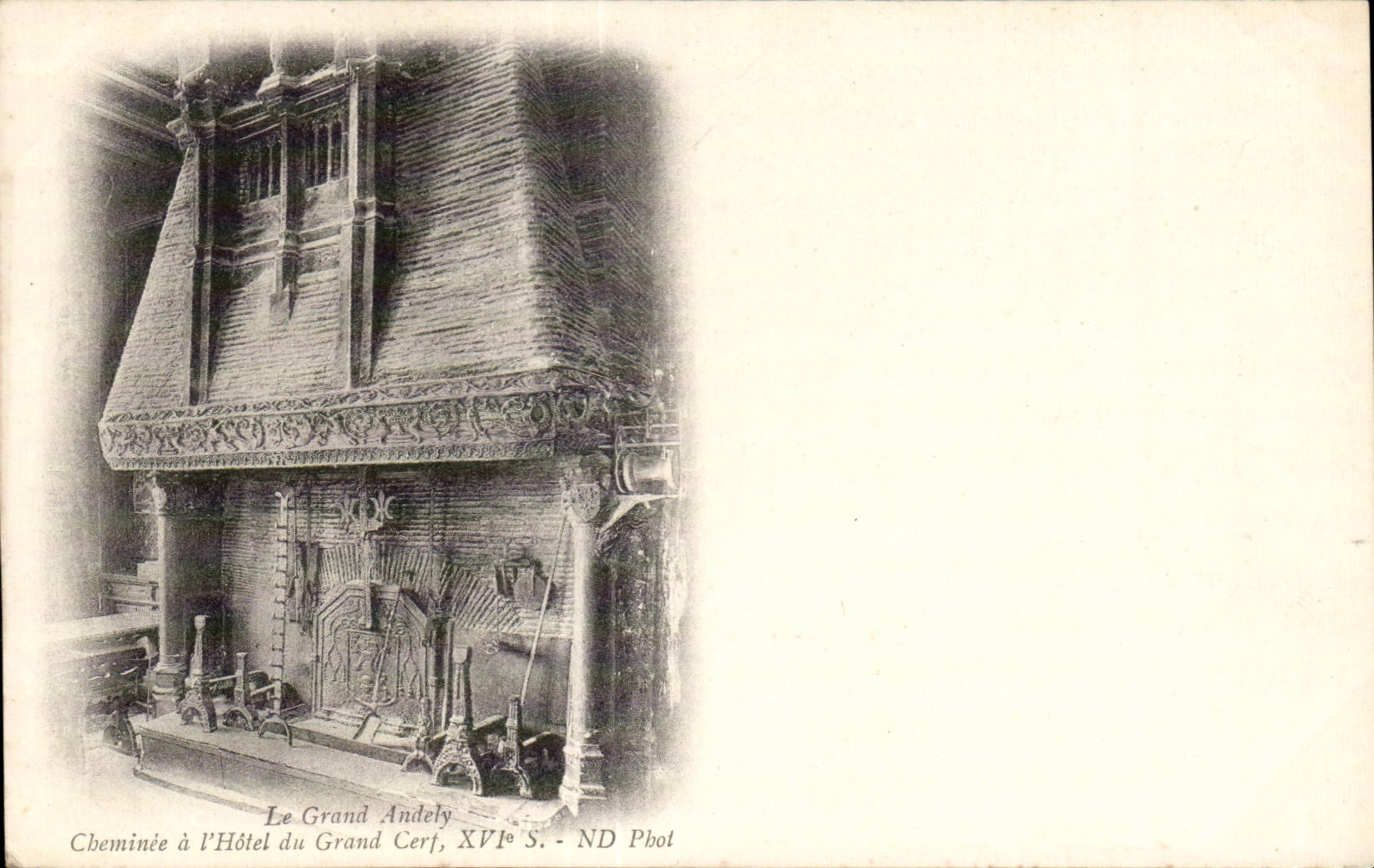 CPA large Andely Cheminee has hotel of the hart