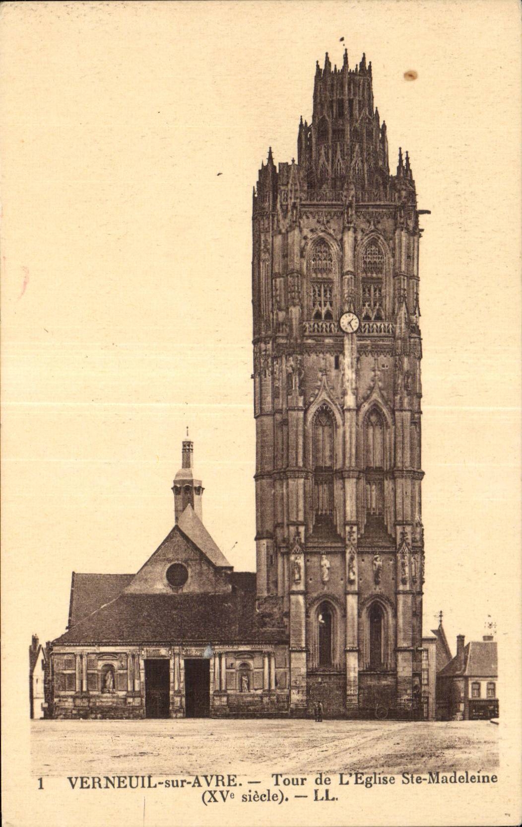 Verneuil sur Avre - L Eglise Ste Madeleine - CPA 