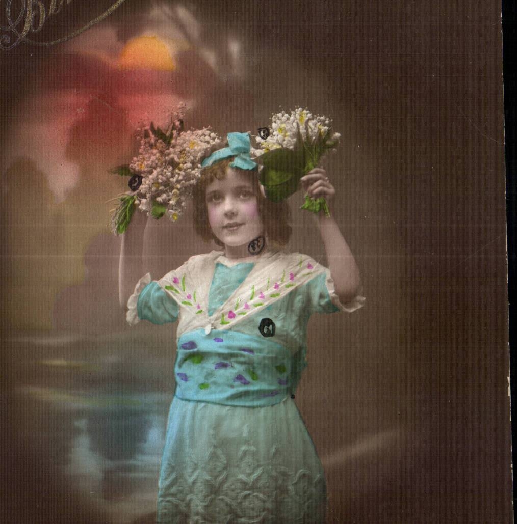 Fantaisie - Enfant - Porte Bonheur - Muguet - Lily of the Valley - CPA 