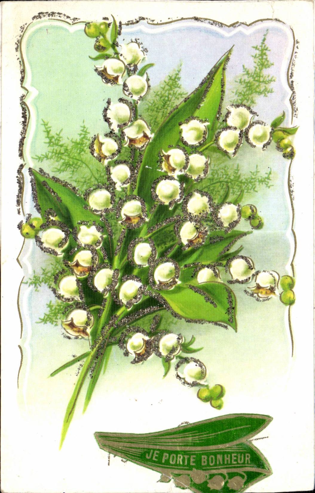 Fleurs Porte Bonheur - Muguet - Lily of the Valley - CPA 