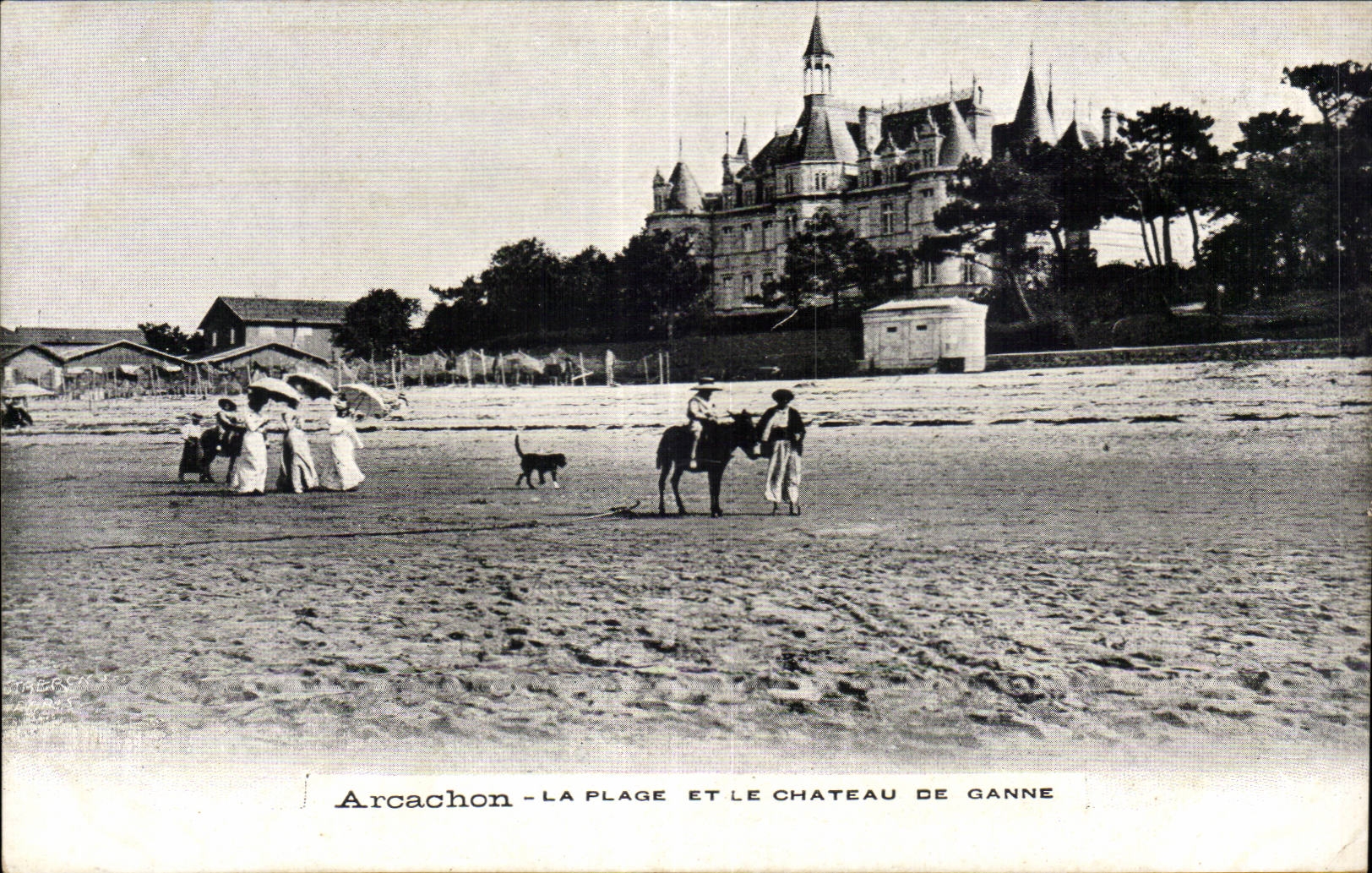 CPA Arcachon La Plage Et Le Chateau De Ganne