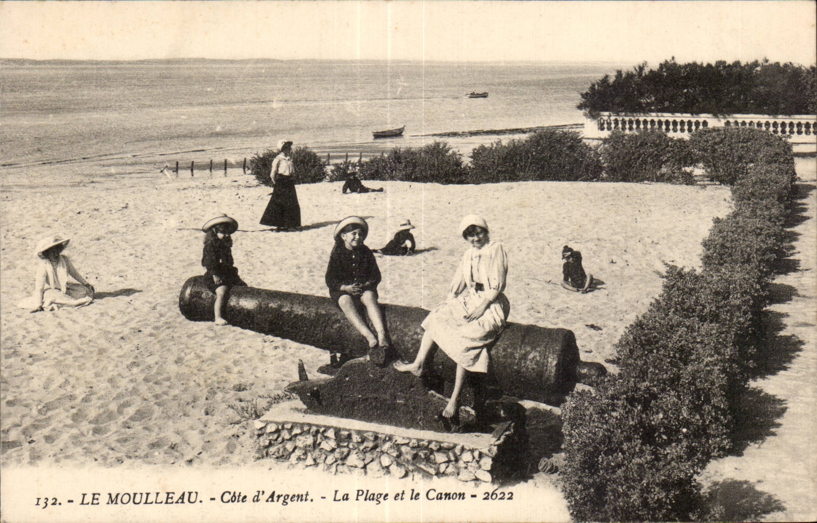 CPA Moulleau Dimensions Argent the Beach and Canon