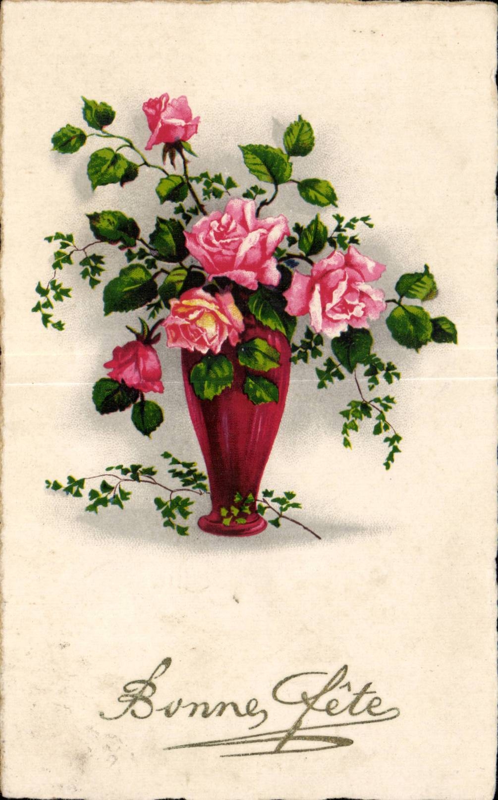 Fleurs Bonne Fete - CPA 