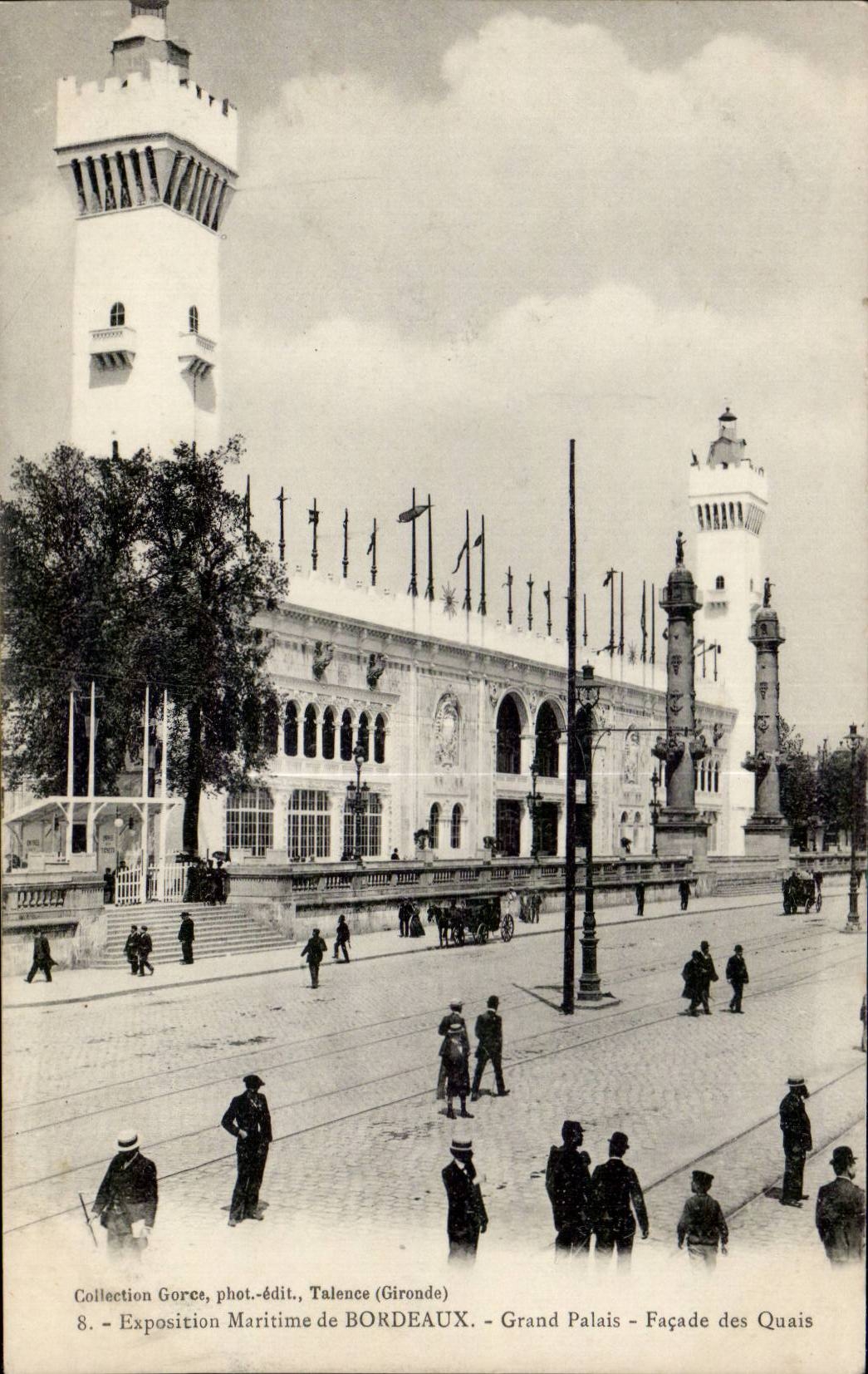 CPA Exposition Maritime de Bordeaux Grand Palais Facade des Quais