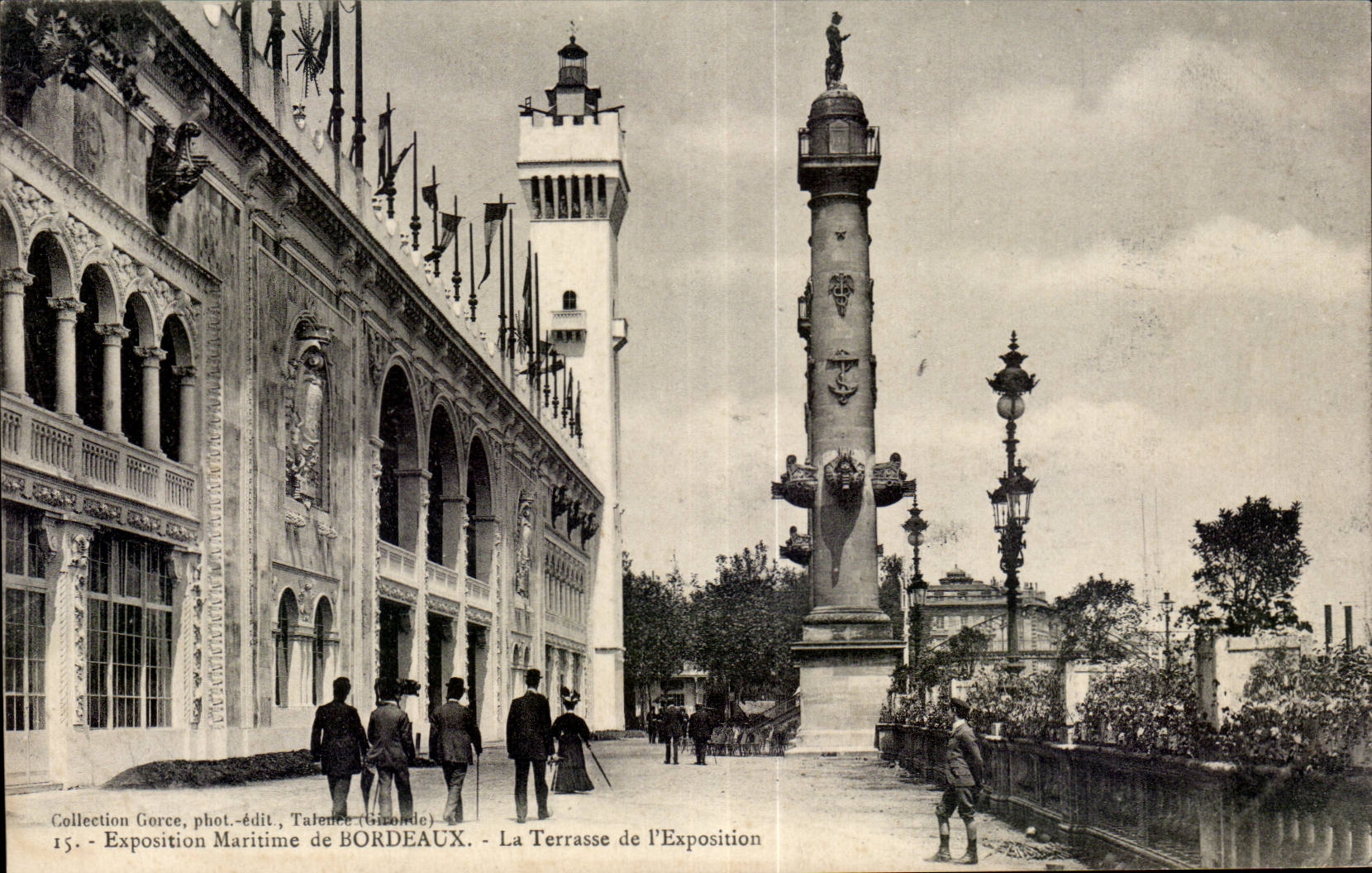 CPA Exposition Maritime de Bordeaux La Terrasse de I Exposition