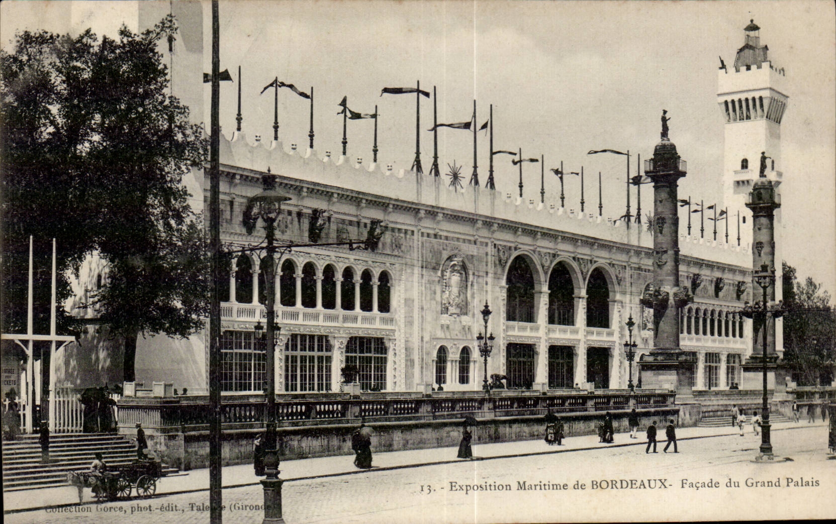 CPA Exposition Maritime de Bordeaux Facade du Grand Palsis