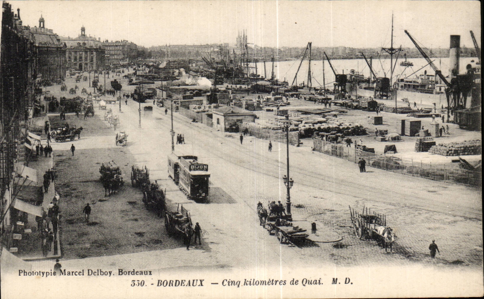 CPA Bordeaux Cinq Kilometres de Quai