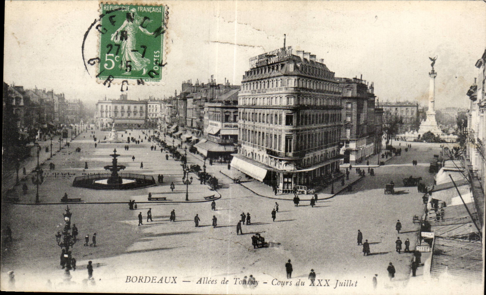 CPA Bordeaux Allees de Touny Cours du XXX Juillet
