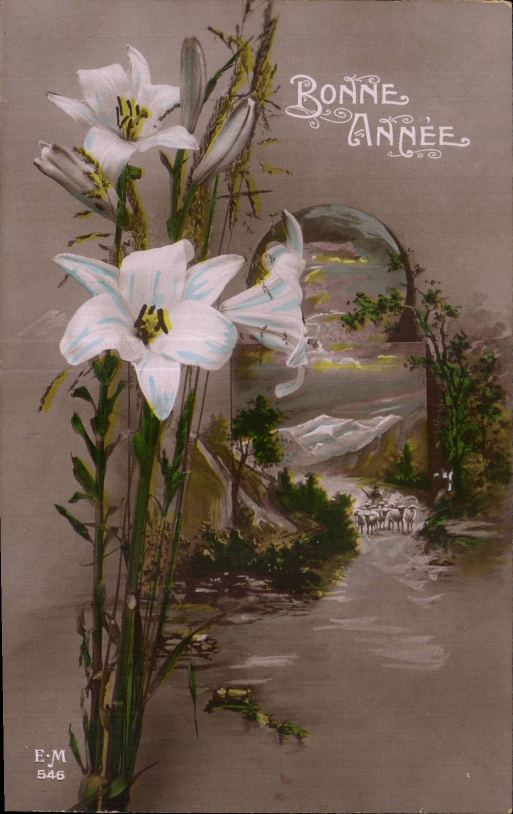 CPA Fantasy Flower Happy New Year