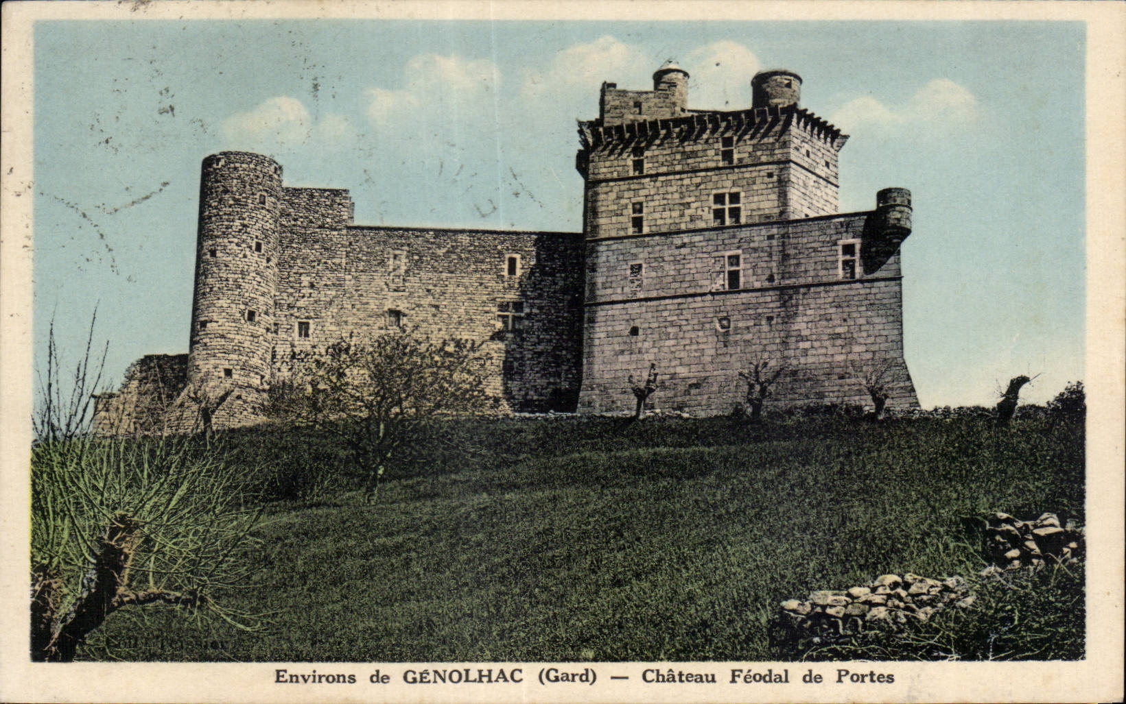 CPA Surroundings of Genolhac Gard Feudal Castle of Gates