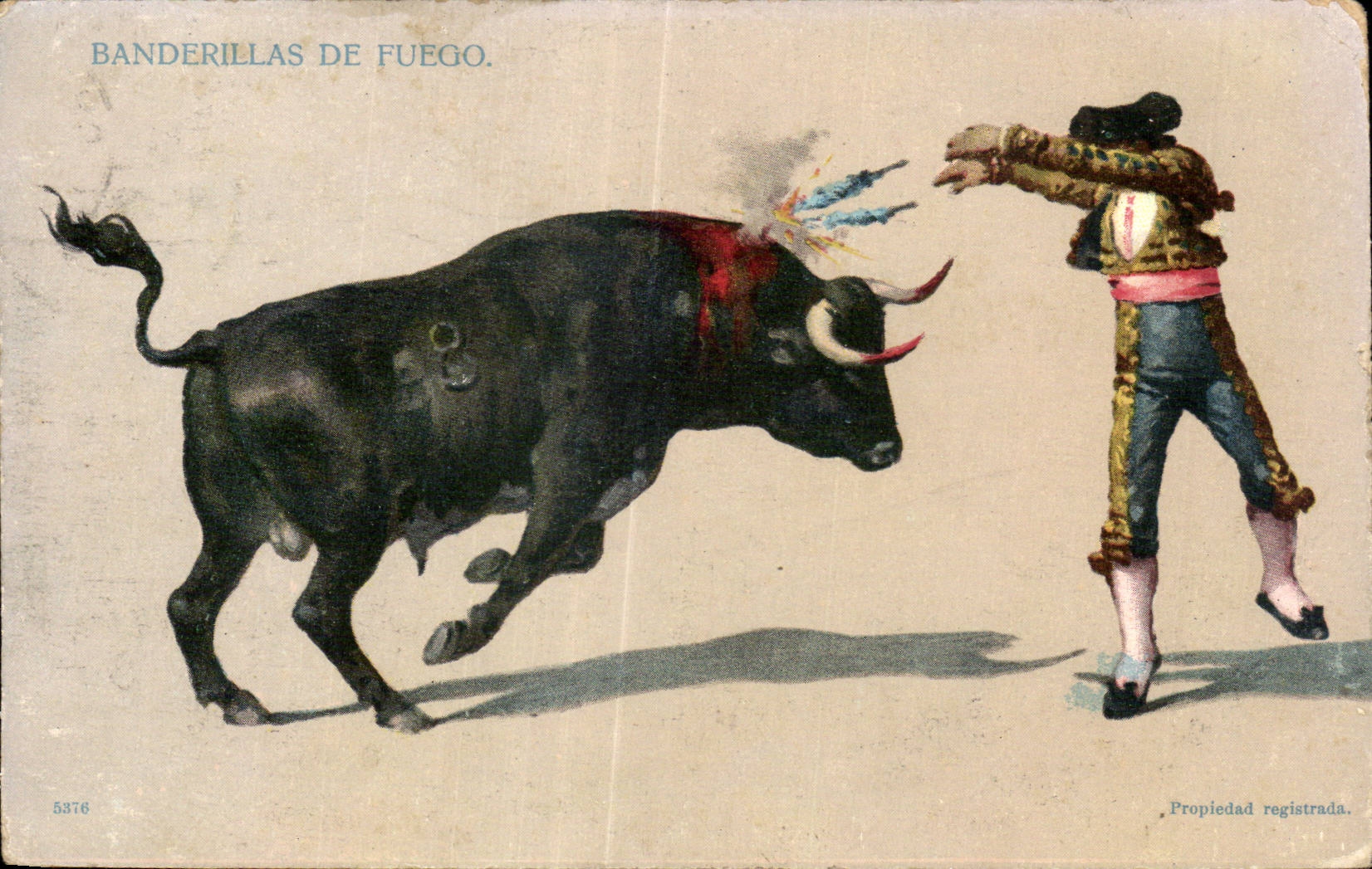 CPA Corrida Banderillas De Fuego