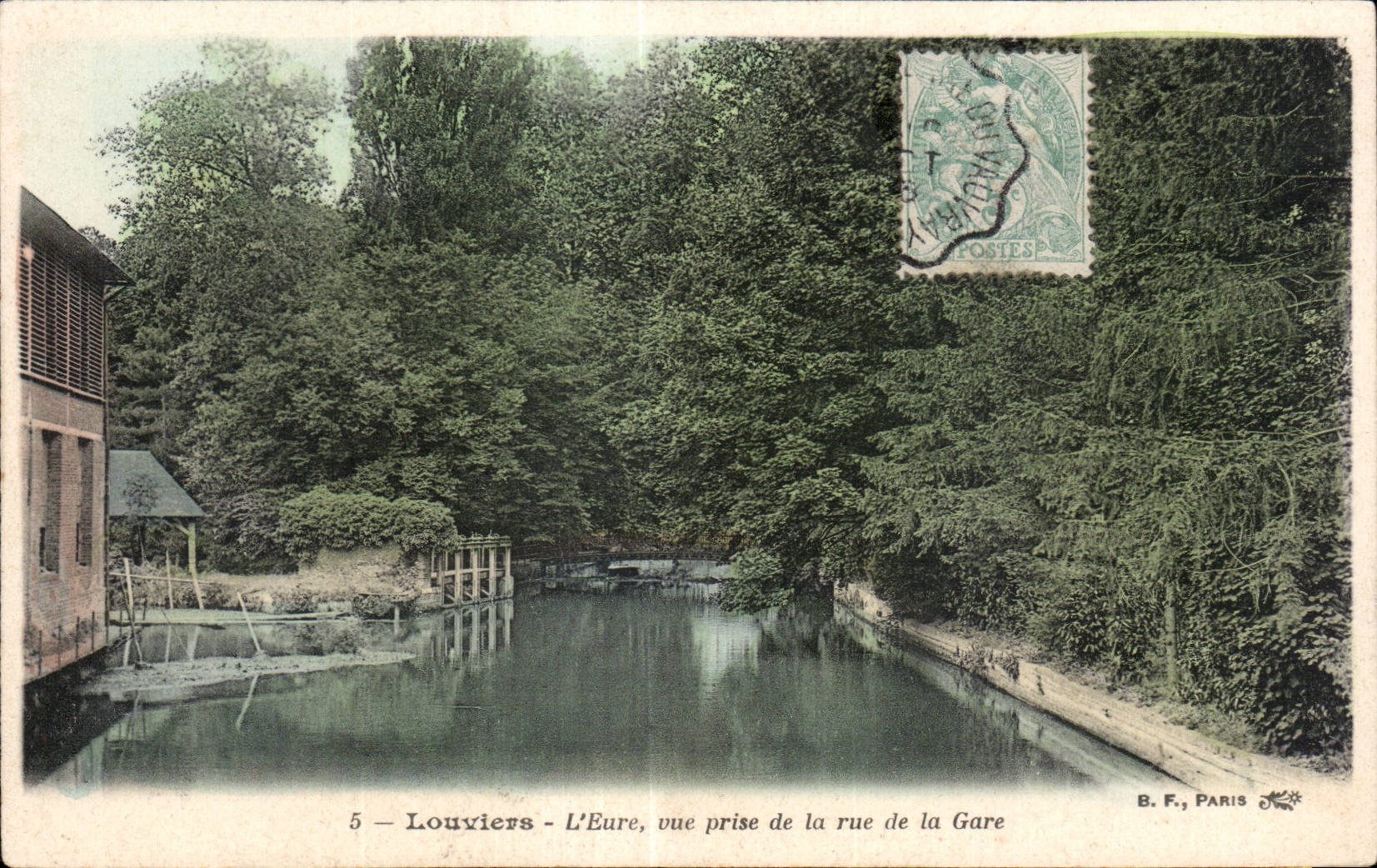 CPA Louviers el Eure visto de la calle de la estacion