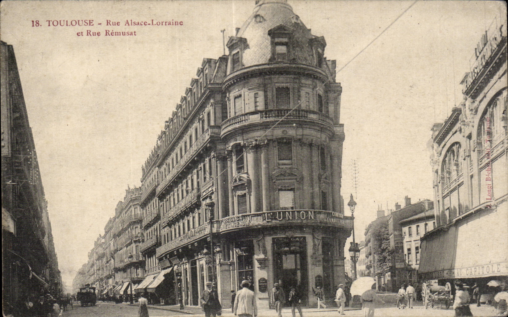 Calle Lorena Alsacia de CPA Toulouse y calle Remusat