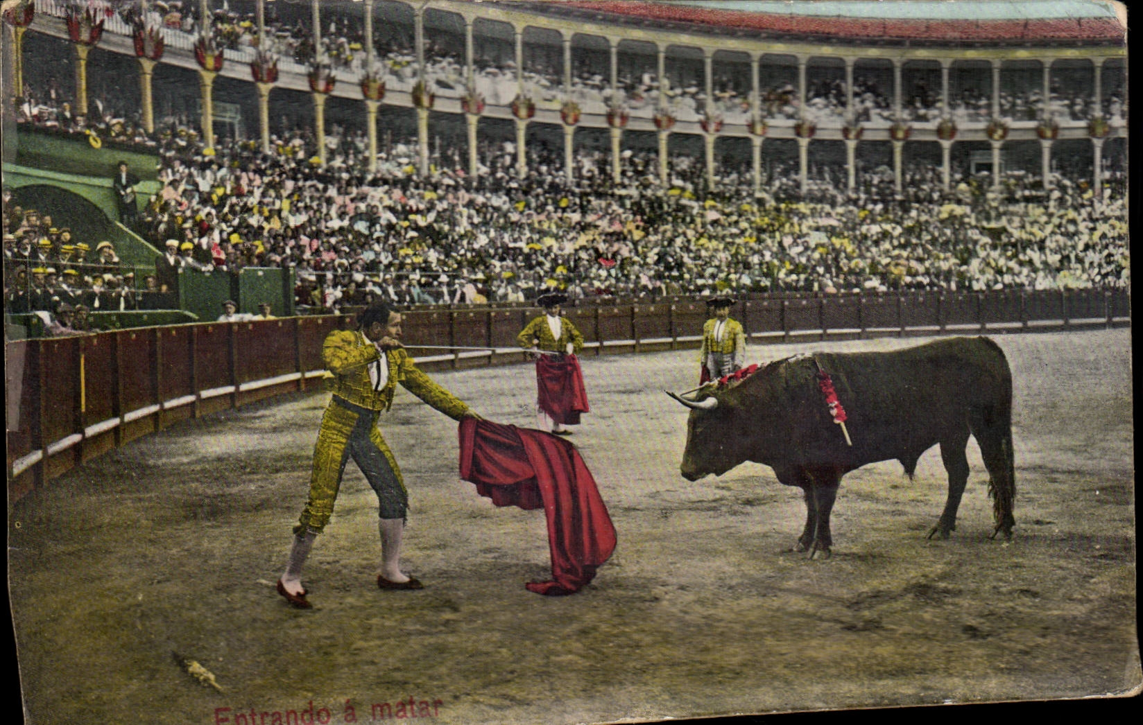 CPA Corrida Taureau Enrtado a matar