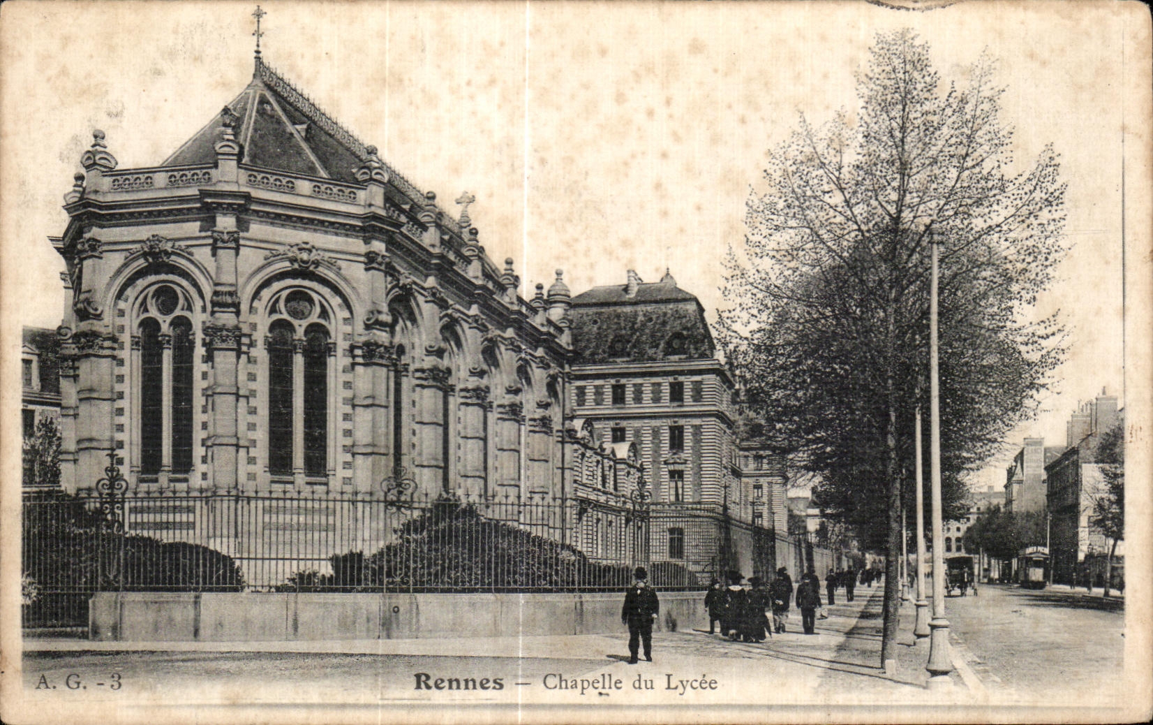 CPA Rennes Chapelle du Lycee