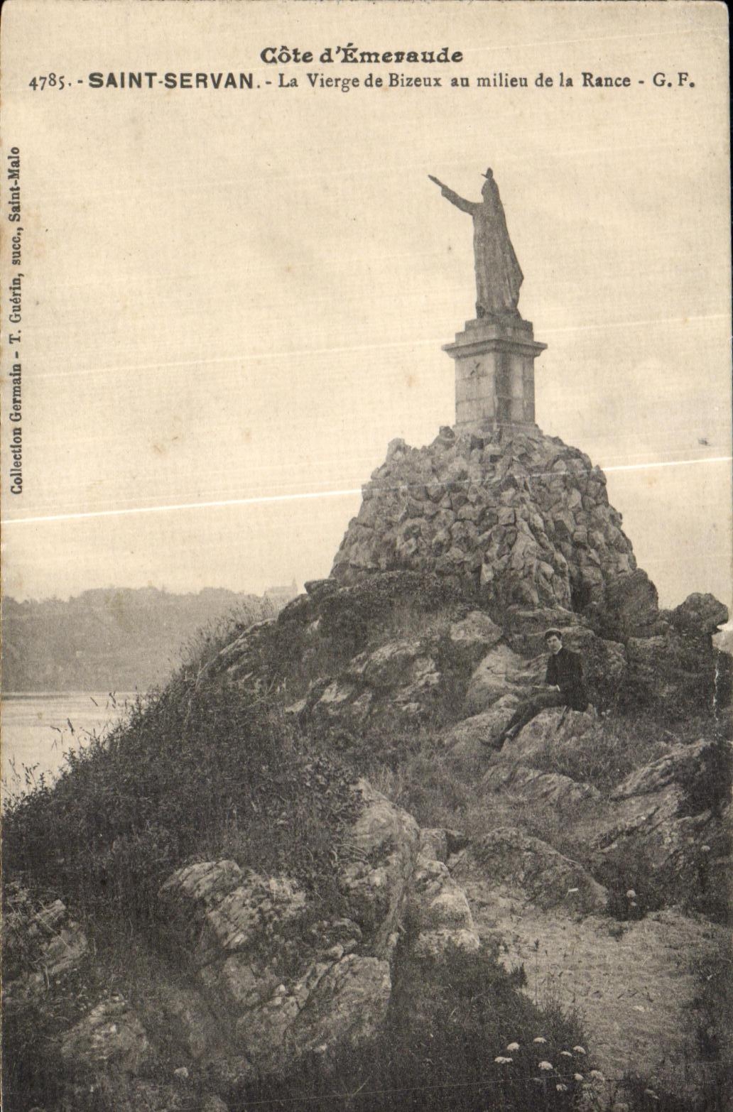 CPA St Servan La Vierge de Bizeux a l embouchure de la Rance
