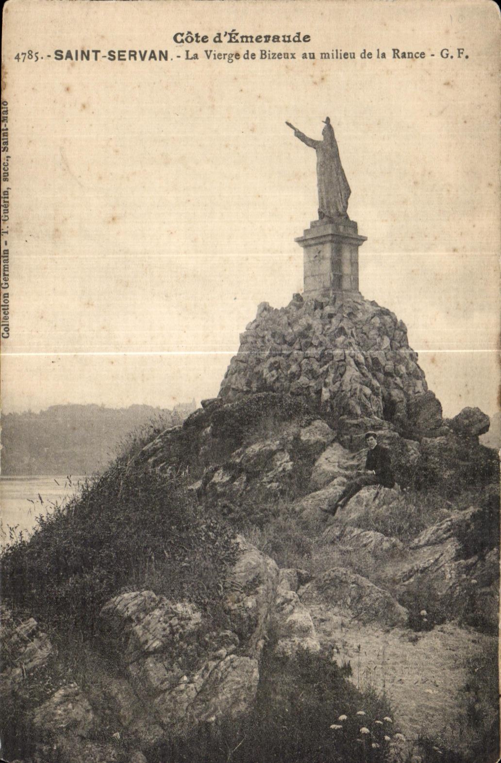 CPA St Servan La Vierge de Bizeux a l embouchure de la Rance Cote d Emevaude