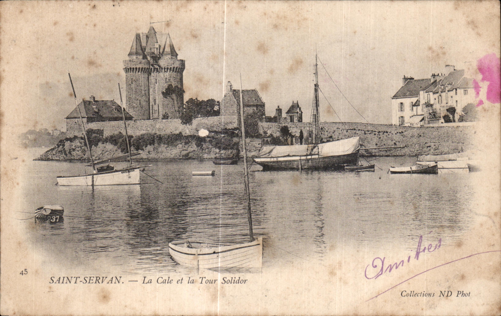 CPA Saint Servan La Cale et la Tour Solidor