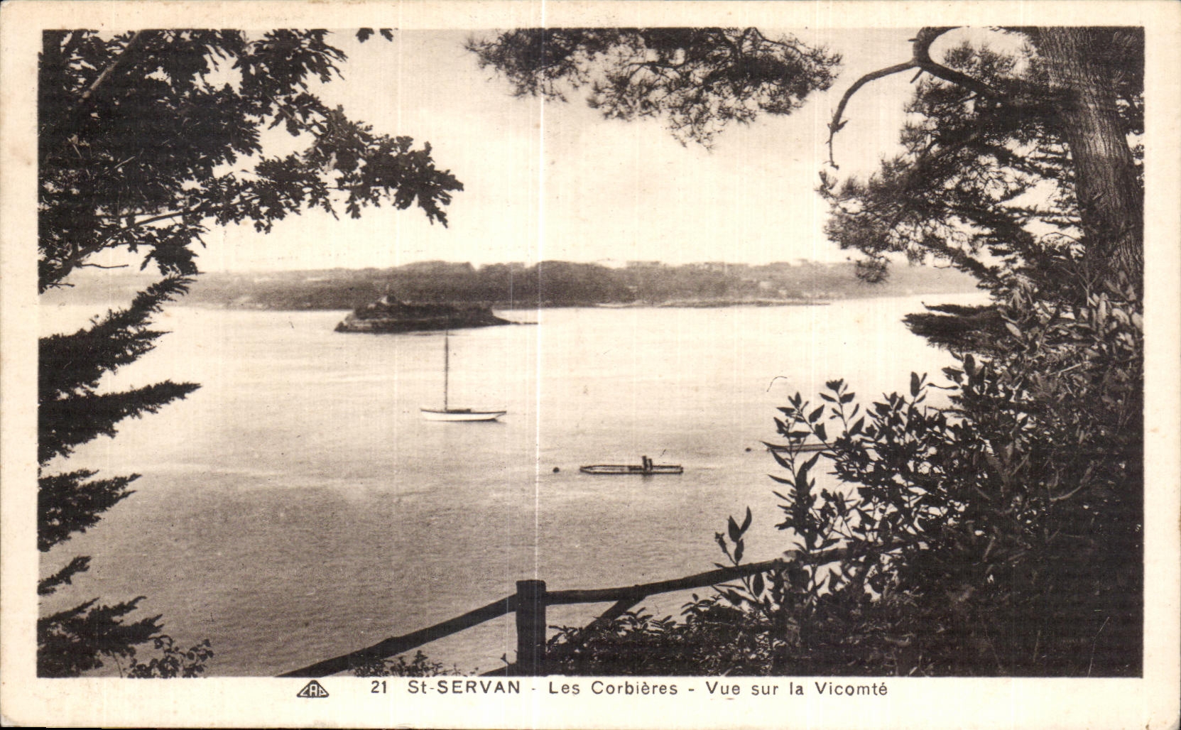 CPA St Servan Les Corbieres Vue sur la Vicomte