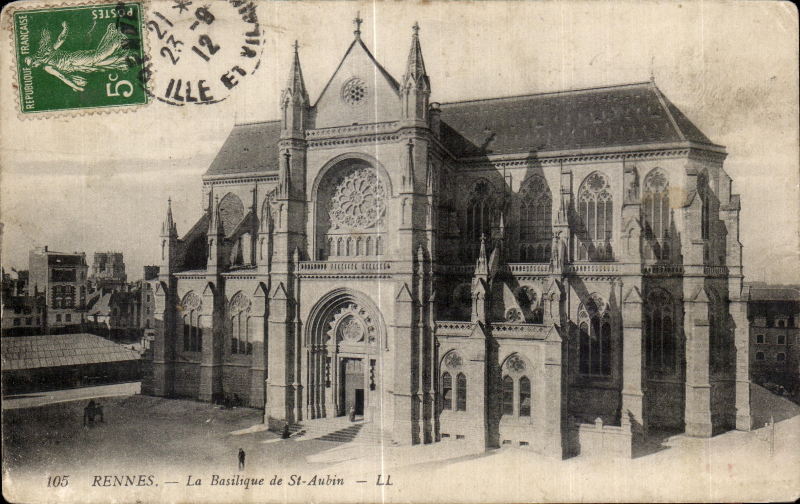 CPA Rennes La Basilique de St Aubin