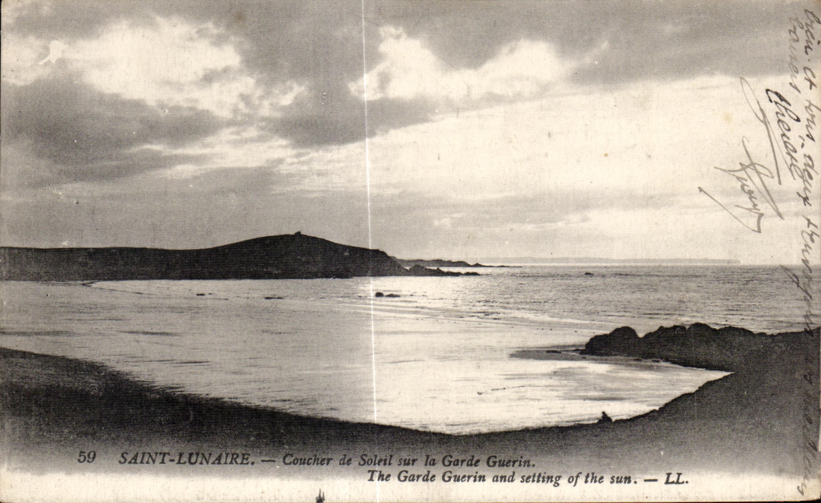 CPA Saint Lunar To lay down Sun on Gorde Guerin The Keeps Guerin and Setting off the Sun