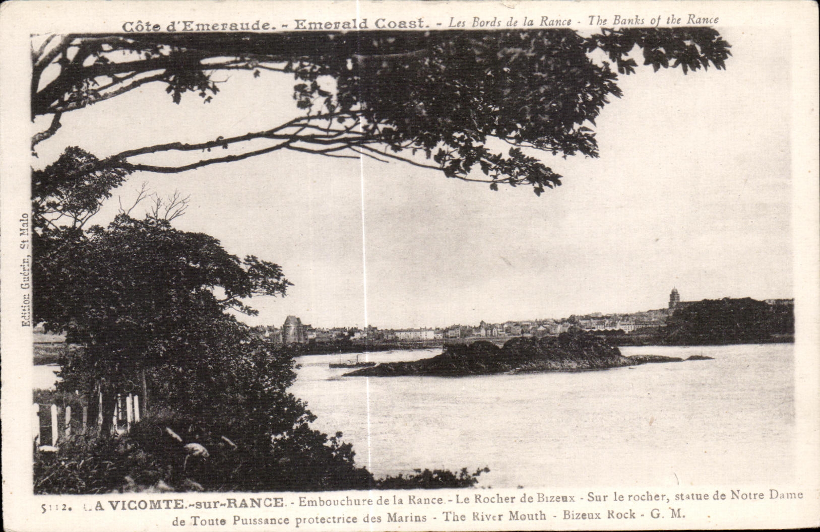 CPA el vizconde en la boca rancia de rancio la roca de Bizeux en la estatua de la roca de nuestra senora