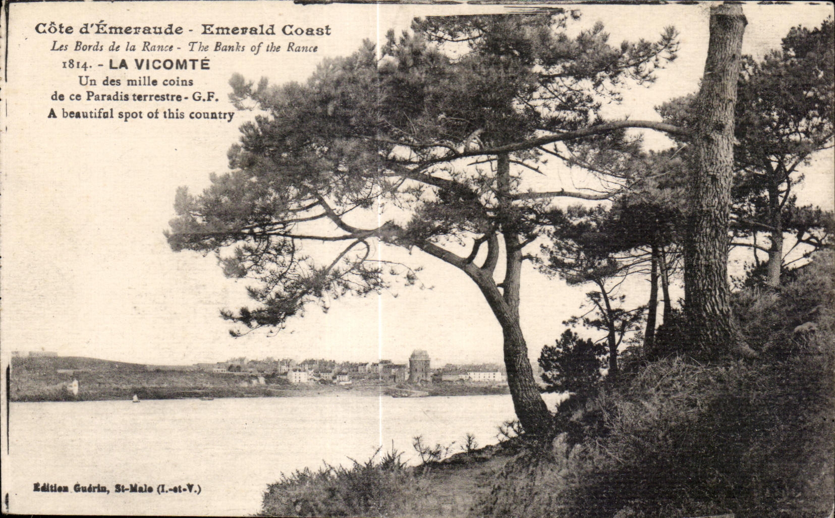 CPA dimensiona la costa esmeralda de Emeraude de los bordes de rancio el Banles el Rance el vizconde