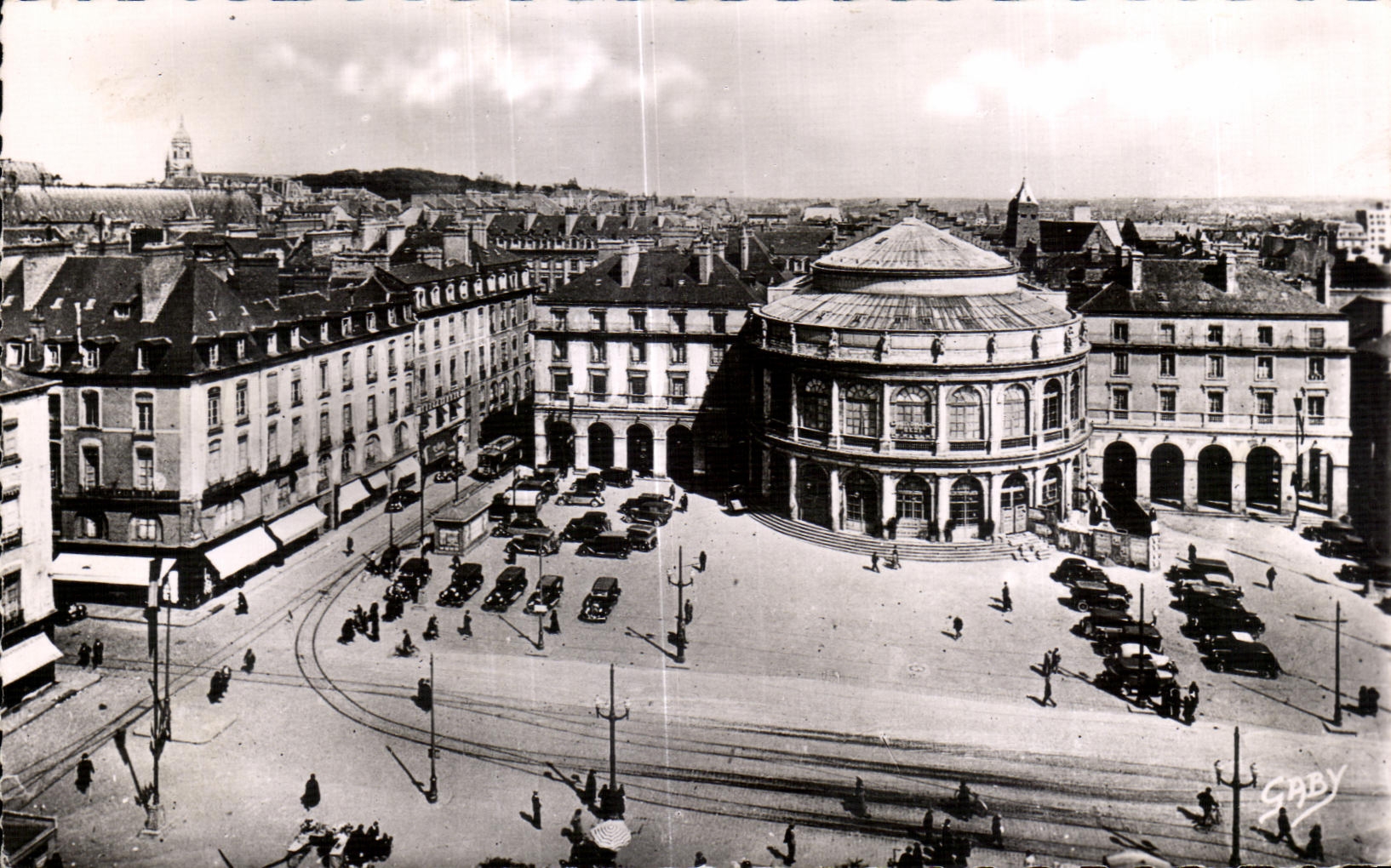 CPA Rennes Place de la Mairie et le Theatre