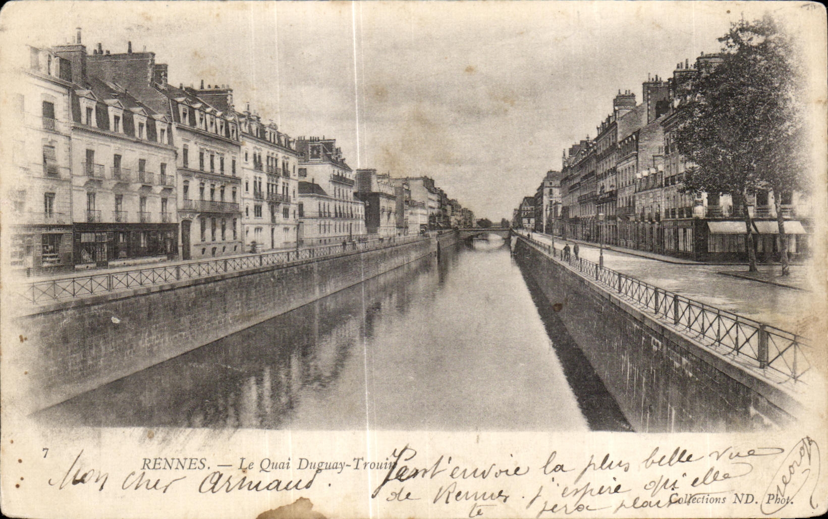 CPA Rennes Le Quai Duguay Trouin